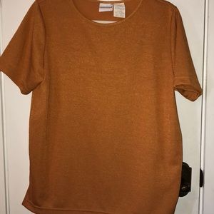 Bobbie Brooks yellow gold shiny top